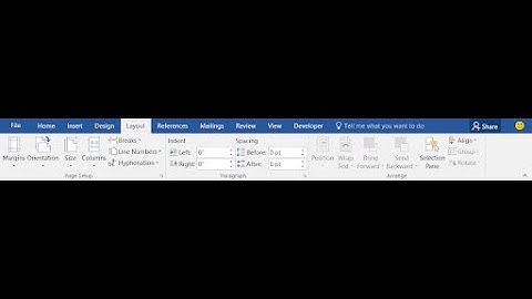 How to use Paragraph Group (Indent & Spacing) in the Layout Tab of |MS Word