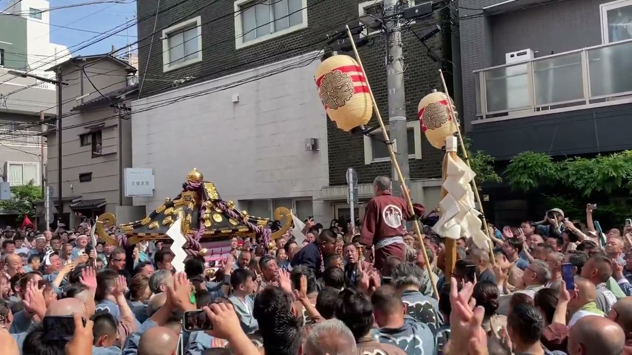 【感極まって涙】令和５年度三社祭三之宮神輿渡御〔象一〜象潟引渡し・担ぎ始め〕