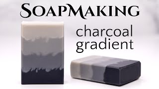 Charcoal Gradient Pointy Layers Soap Making