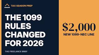 The 1099 Rules Changed for 2026: What Freelancers Should Know