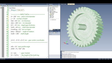 Femap API - an example of creation a parametised gear shaft model
