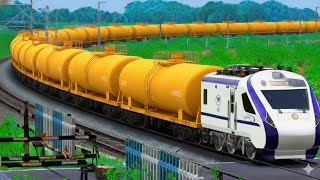 Скоростной железнодорожный переезд через железнодорожные ворота | Неровная дорога | Симулятор пое... screenshot 4