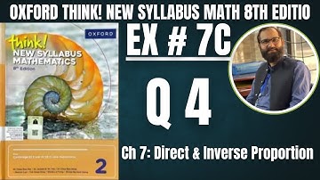 Exercise 7C Question 4 Oxford Think New Syllabus 8th Edition Math D2 Solutions
