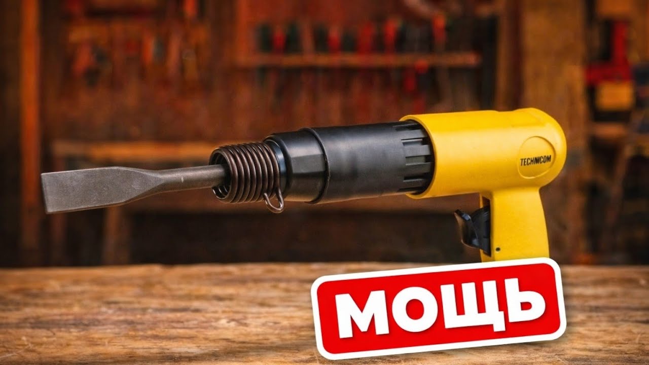 Не ожидал такой мощности! Пневмомолоток TECHNICOM TC‑AH250 в деле  