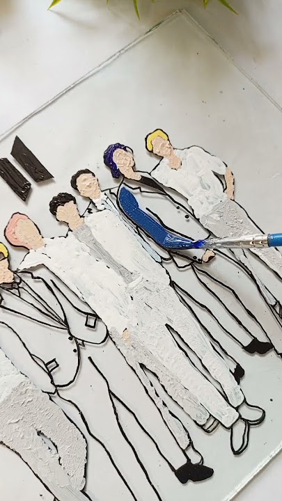 ✨BTS Glass painting💜#shorts #trending #viral #bts #btsarmy #glasspainting