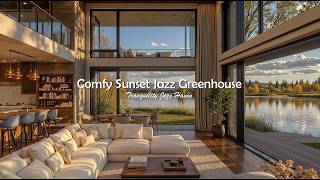 Comfy Sunset Jazz Greenhouse Ambience For Deep Relaxation | Soft Jazz Music & Nature Sound To Foc... screenshot 4