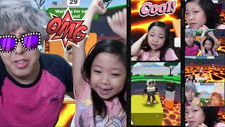 Daddy and Kate Play Popular Answers!!! Roblox Game