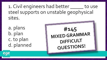 English Grammar Exercises #145 | Mixed Grammar Quiz English Test Hard #grammarpractice