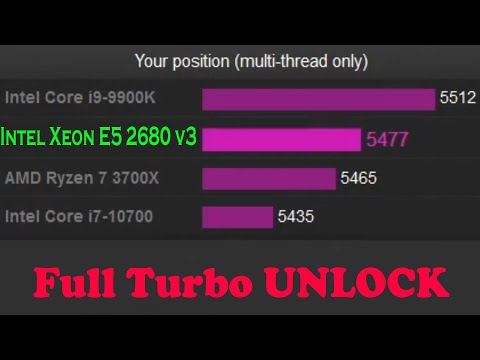 Hack Turbo Boost Programa myconst Mi 899 Xeon E5 2678 V3 2680 V3 Benchmark | Foci