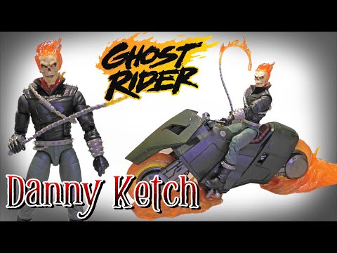 Figurine Ghost Rider Avec Sa Moto – ToyBiz Marvel Legends Series 3 (2003) – Loose