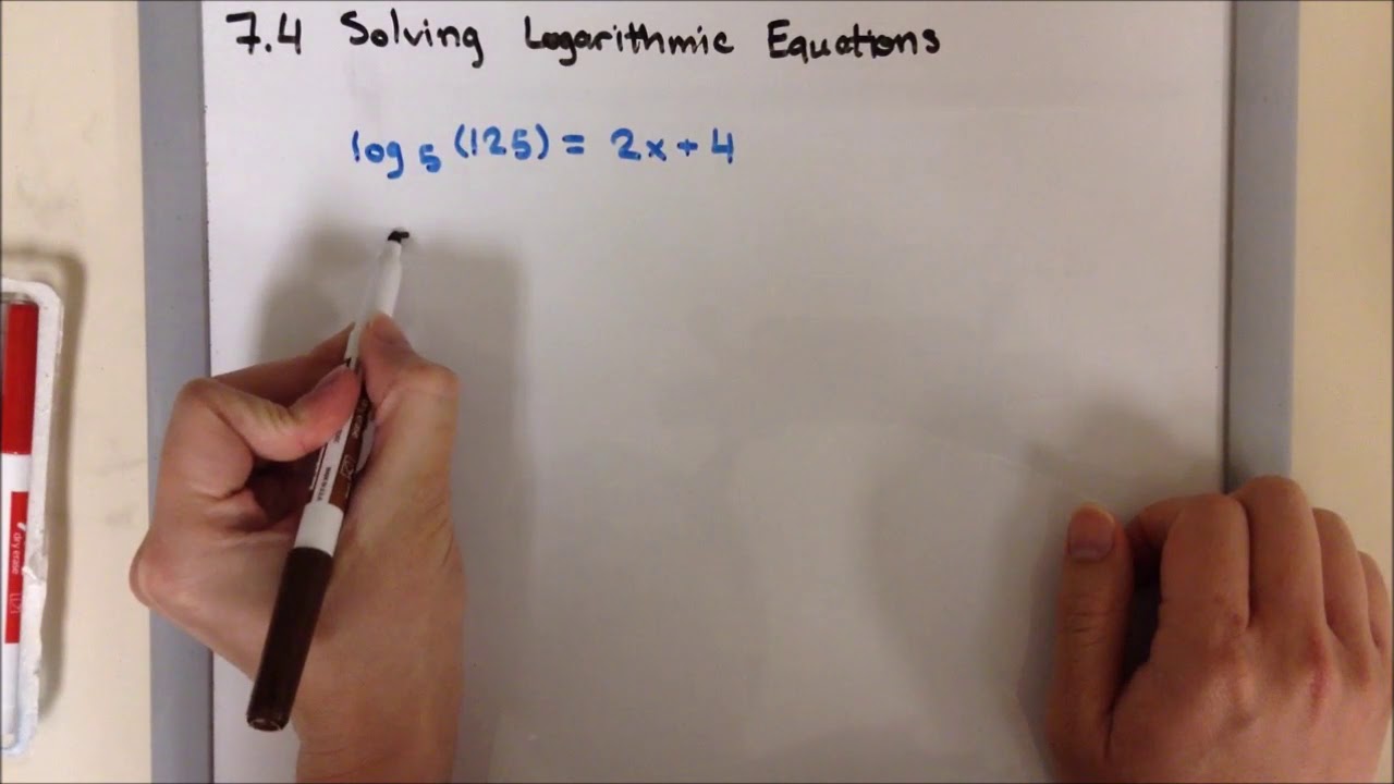 A2 7.4A Solving Logarithmic Equations - YouTube