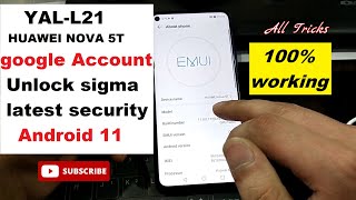 Huawei Nova 5T YAL-L21 Google Account Bypass Androide 11