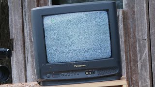 Smash Old Panasonic CRT TV