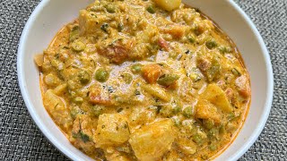 Hyderabadi Mix Vegetable Korma | Restaurant Style Veg Korma Recipe | Side Dish For Roti and Poori