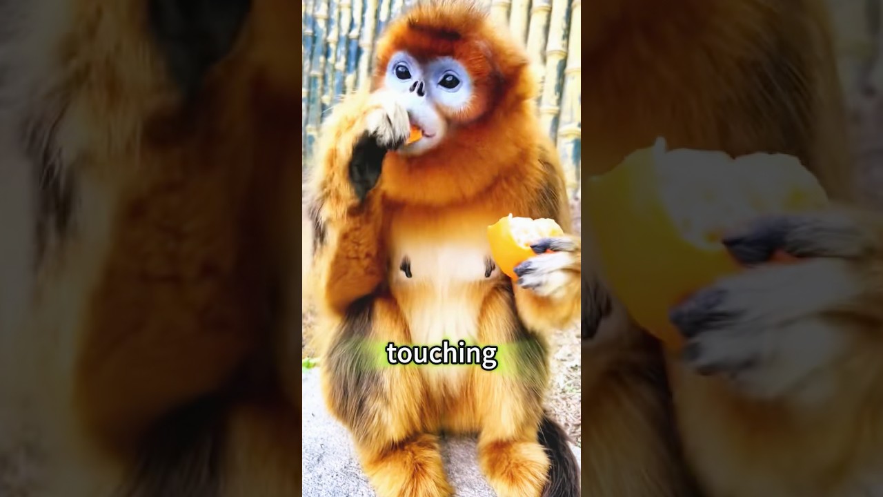 The golden monkey likes mandarins very much 🦧🍊