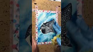 Black blanket ? watercolor акварель mauritius underwaterlife process deepblue eagleray