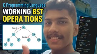 C Programming in Ubuntu (Gedit) | Compile & Run + BST Operations (Inorder, Min, Max) 🔥