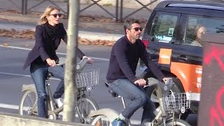 EXCLUSIVE: Patrick Dempsey and wife in love on a bike in Paris