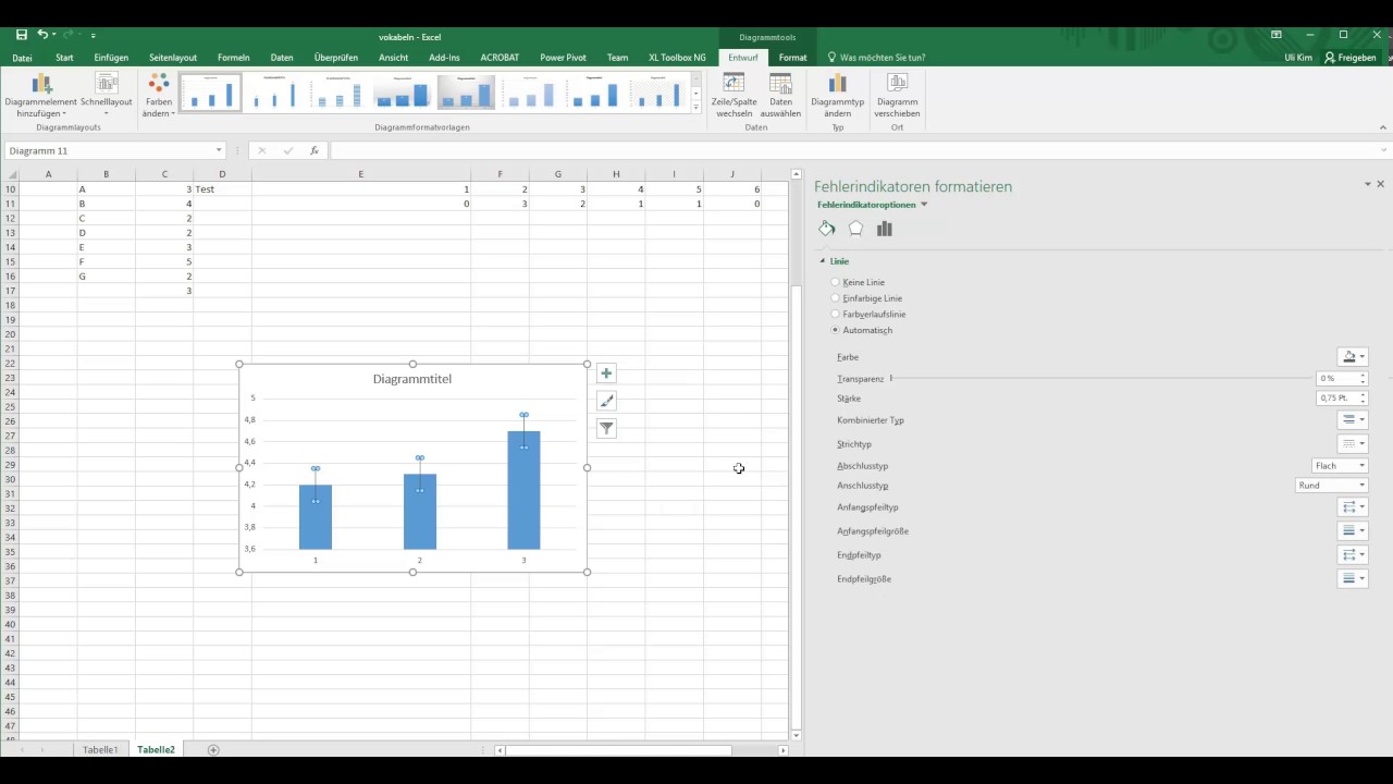 Unterschiedliche Standardbweichungen In Excel Diagramme Einzeichnen Youtube