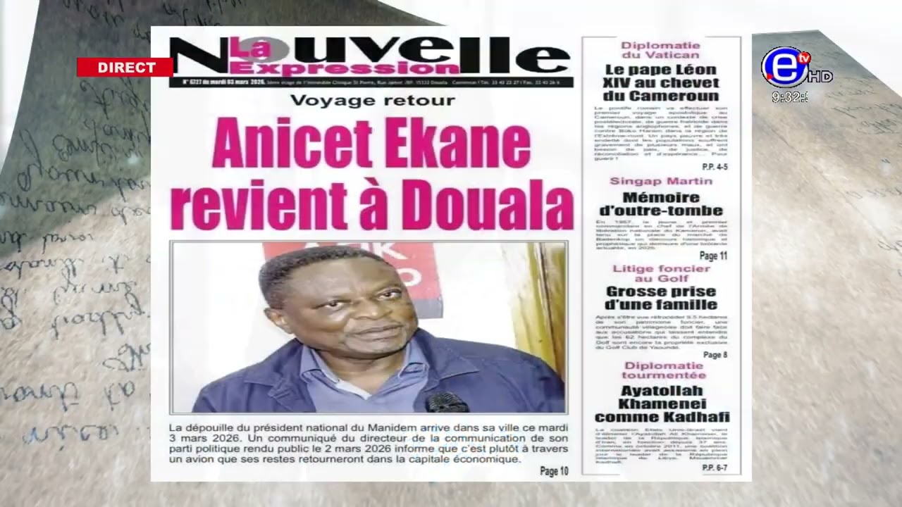 LA REVUE DES GRANDES UNES DU MARDI 03 MARS 2026 - ÉQUINOXE TV