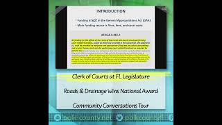 On Point Shorts - Clerk of Courts at FL Legislature