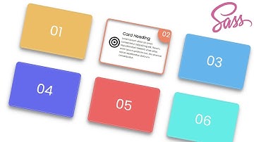 Responsive Cards Hover Animation Effects Using HTML SASS or SCSS | SASS Tutorial