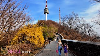 เดินจากเมียงดงไปยังนัมซานโซลทาวเวอร์ •[4k] โซล เกาหลี