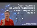 Соотношение административного и иных отраслей права