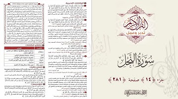 القرآن تدبر وعمل : صفحة 281 ، سورة النحل || د. ماهر ياسين الفحل