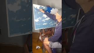 How to paint - setting up a big cloud painting in oil #howtopaint #learntopaint #art #oillandscape