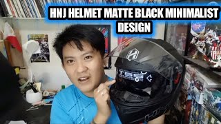 HNJ HELMET : BLACK MATTE MINIMALIST DESIGN HELMET