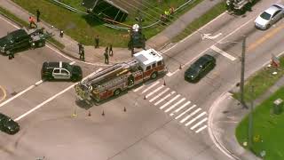 Two-vehicle crash leaves one in the water