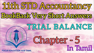 11th STD Accountancy Chapter 5 Book Back Very Short Answers in Tamil with explanation& MarkedAnswers