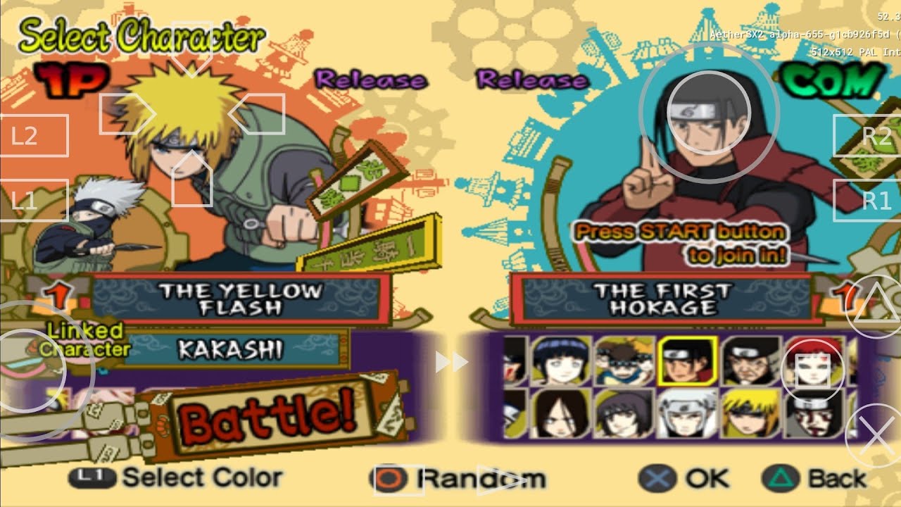 NARUTO ULTIMATE NINJA 5  AETHERSX2 BETTER SETTINGS - MELHORES  CONFIGURAÇÕES + SAVE ALL CHARACTERS!! 