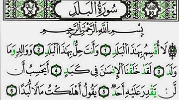 سورة البلد ( الحزب 60)
