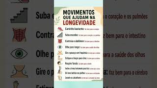 🧠💪 10 movimentos simples que podem aumentar sua longevidade‼️Leia a Descrição ‼️