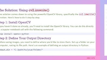 How to Save Your Output Image Arrays to a Specific Folder in Python with JupyterLab