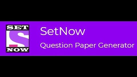 Question paper generator
