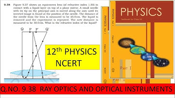 NCERT BOOK BACK PROBLEM - EXCERCISE : 9.38. RAY OPTICS AND OPTICAL INSTRUMENTS ||  NCERT CLASS 12 TH