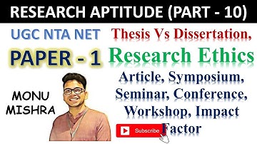 Research Aptitude (Part - 10) | Research Ethics and Important Events in Research | by Monu Mishra