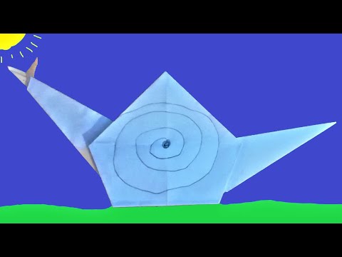 Caracol De Papel Cómo Hacer Un Caracol De Origami Fácil Y Rapido DIY Origami De Animales Fáciles 
