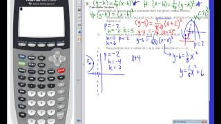 Algebra 2 Review: Parabolas as Conic Sections   Tutorial for Calculator Section