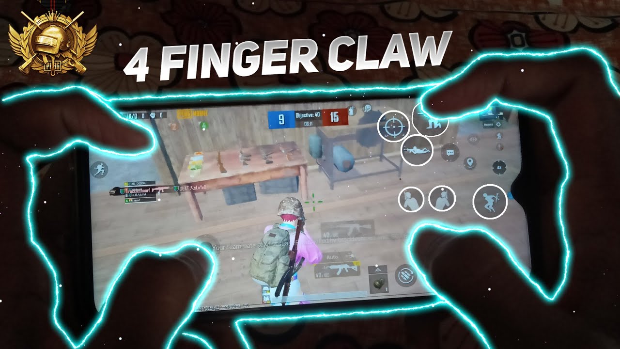 BGMI 4 Finger Claw Control+Gyro Handcam || Aman Plays