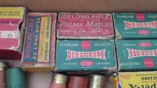 Collectible ammo boxes and paper shotshells