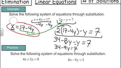 Math 10-C Lesson 6.3 Solving Systems by Substitution