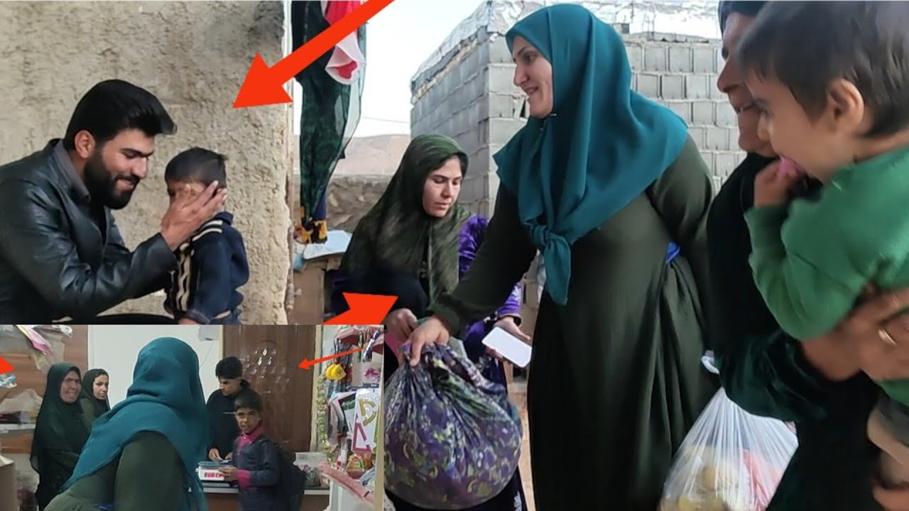 family visit  After a long time, Razia went to visit her family to visit her brother and sister 