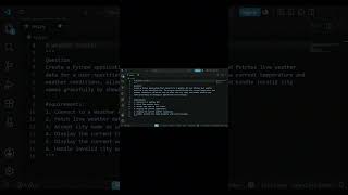 Build a Live Weather App with Python! | API Integration Project #shorts #pythonprogramming
