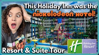 Holiday Inn Resort Orlando Suites Waterpark (Old Nickelodeon Hotel!) Resort & Suite Tour & Benefits