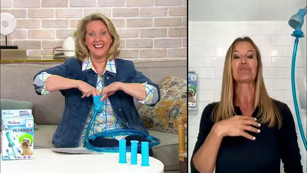 Rinseroo SlipOn & Handheld Shower Attachment for Pet Bathing on QVC