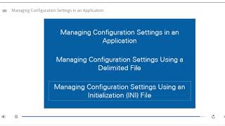 LabVIEW Core 2: 5 MANAGING CONFIGURATION SETTINGS IN AN APPLICATION